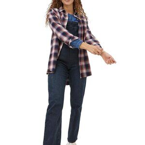 Fatface NWOT Billie Check Skirt Navy Multi Sustainable Cotton Size 14